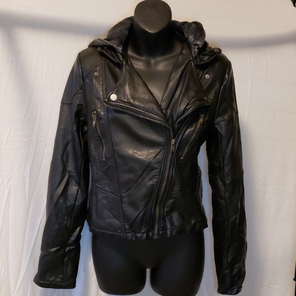 Black Faux Leather Jacket - Picture 1 of 7